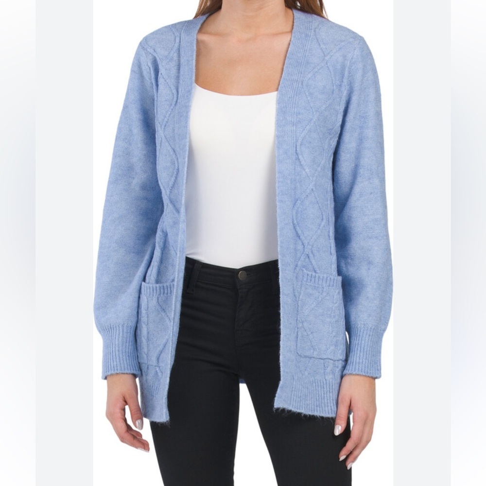 Verve Ami blue cardigan Size Lg. EUC